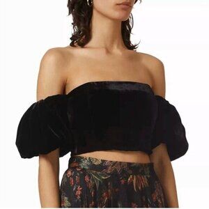 Cara Cara Wethersfield Off The Shoulder Top Black Velvet 12